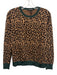 Scotch & Soda Size Medium Brown, Green & Black Cotton Rib Knit Leopard Sweater Brown, Green & Black / Medium