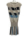 Marc By Marc Jacobs Size XS Cream, Beige & Blue Silk Blend Knit Sleeveless Dress Cream, Beige & Blue / XS