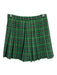 Maje Size 38 Green, Blue, Yellow Polyester Blend High Rise Plaid Pleated Skirt Green, Blue, Yellow / 38