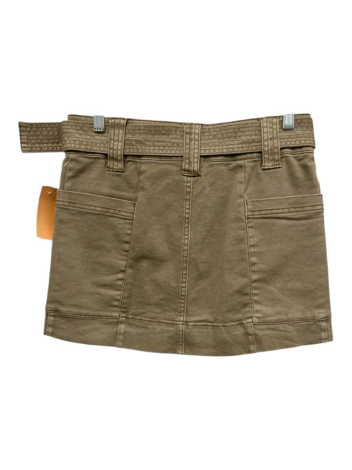 Rails Size Small Beige Cotton Denim Mid Rise Patch Pocket Wrap Skirt Beige / Small