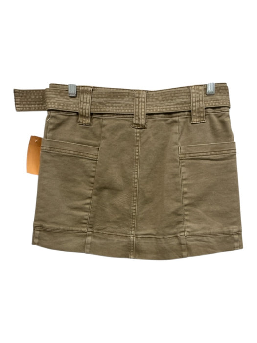 Rails Size Small Beige Cotton Denim Mid Rise Patch Pocket Wrap Skirt Beige / Small