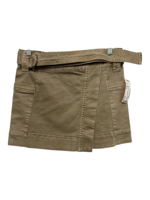 Rails Size Small Beige Cotton Denim Mid Rise Patch Pocket Wrap Skirt Beige / Small
