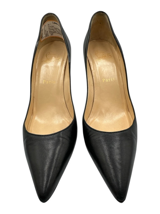 Christian Louboutin Shoe Size 37 Black Leather Pointed Toe Closed Toe Pumps Black / 37