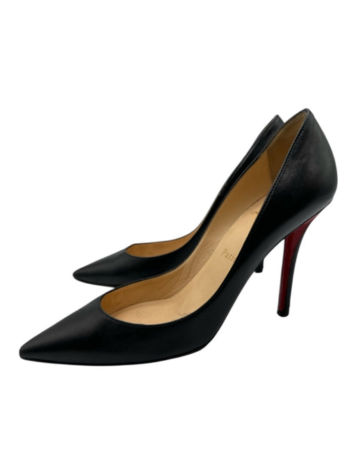 Christian Louboutin Shoe Size 37 Black Leather Pointed Toe Closed Toe Pumps Black / 37