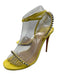 Christian Louboutin Shoe Size 37 Bright Yellow Leather Suede Spike Pumps Bright Yellow / 37