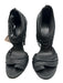 Bottega Veneta Shoe Size 37 Black Leather Toe Strap Multi Strand Back Zip Pumps Black / 37