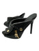 Alexander McQueen Shoe Size 37 Black Leather Gold hardware Skull Peep Toe Pumps Black / 37