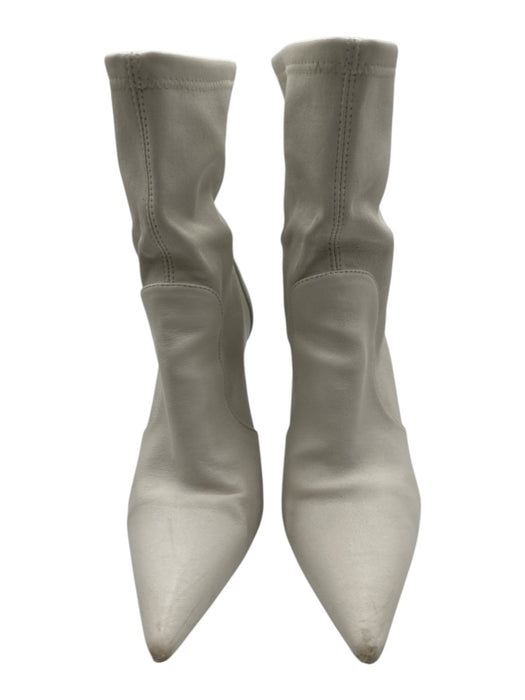 Stuart Weitzman Shoe Size 36.5 White Leather Pointed Toe Sock Ankle Booties White / 36.5