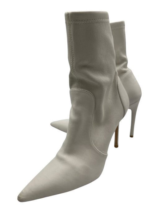 Stuart Weitzman Shoe Size 36.5 White Leather Pointed Toe Sock Ankle Booties White / 36.5