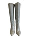 Paige Shoe Size 6.5 Silver Tone Leather Pointed Toe Snake Embossed Boots Silver Tone / 6.5