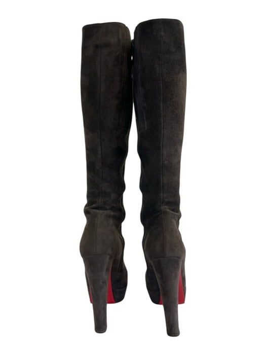 Christian Louboutin Shoe Size 37 Dark Brown Leather Suede Almond Toe Boots Dark Brown / 37