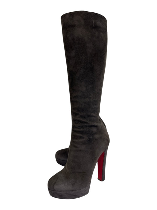 Christian Louboutin Shoe Size 37 Dark Brown Leather Suede Almond Toe Boots Dark Brown / 37