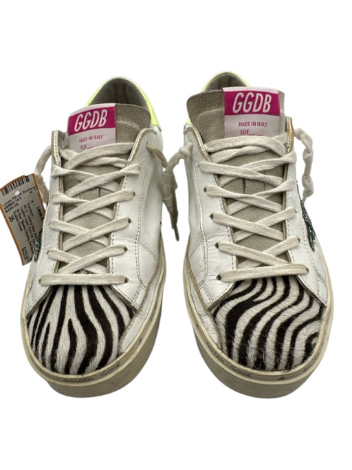 Golden Goose Shoe Size 36 White, Green, Pink Leather Upper Pony Hair Sneakers White, Green, Pink / 36