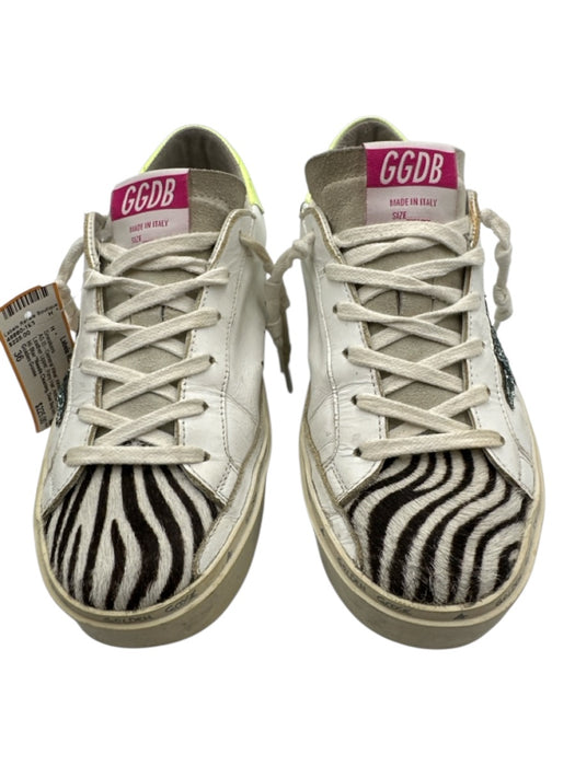 Golden Goose Shoe Size 36 White, Green, Pink Leather Upper Pony Hair Sneakers White, Green, Pink / 36