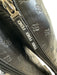 Fendi Shoe Size 36.5 Black Leather Square Toe Logo Embossed Knee High Boots Black / 36.5