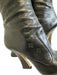 Fendi Shoe Size 36.5 Black Leather Square Toe Logo Embossed Knee High Boots Black / 36.5