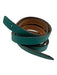 Hermes Teal & Brown Leather Silver Hardware Logo Peg Clasp Thin Belts Teal & Brown / 90