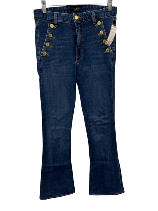 Ramy Brook Size 27 Medium Wash Cotton Denim Zip Fly Button Detail Boot Cut Jeans Medium Wash / 27