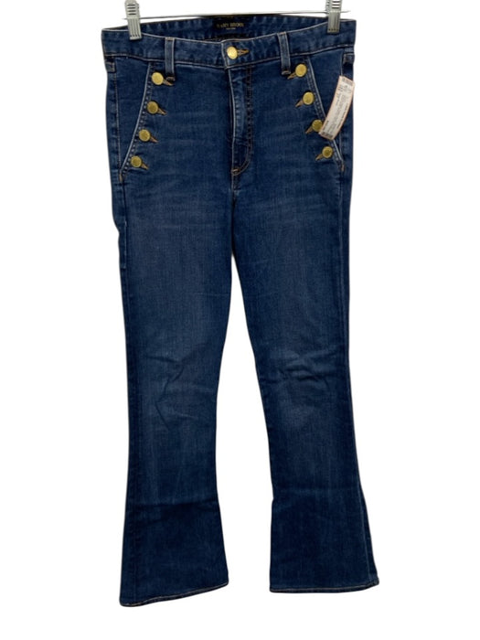 Ramy Brook Size 27 Medium Wash Cotton Denim Zip Fly Button Detail Boot Cut Jeans Medium Wash / 27