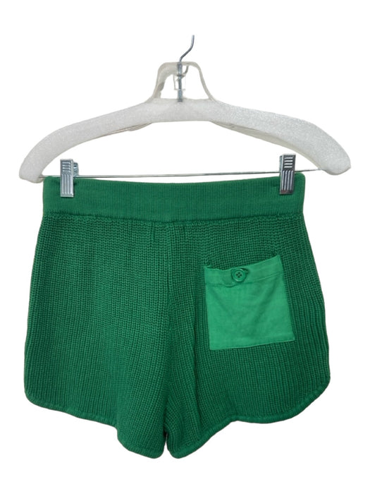 SER.O.YA Size XS Kelly Green Cotton Knit Distressed Elastic Waist Short Set Kelly Green / XS