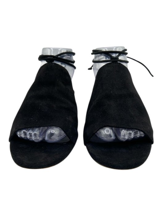 Vince Shoe Size 9.5 Black Suede Tie Detail Open Toe Mules Black / 9.5