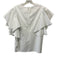 Co Size M White Cotton Flutter Sleeves Back Zip Poplin Top White / M