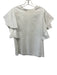 Co Size M White Cotton Flutter Sleeves Back Zip Poplin Top White / M