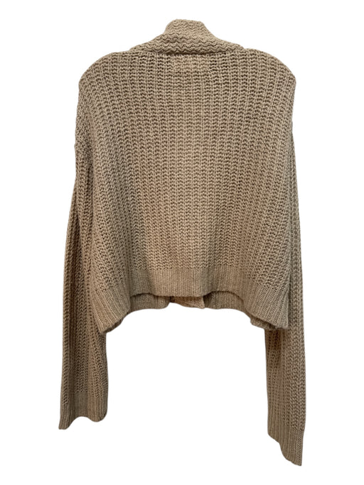 The Great Size 2 Beige Acrylic, Nylon, Wool Button Front Cropped Sweater Beige / 2