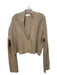 The Great Size 2 Beige Acrylic, Nylon, Wool Button Front Cropped Sweater Beige / 2