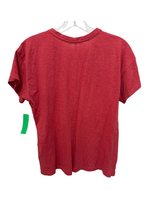 Rag & Bone Size XS Red Pima Cotton Graphic Short Sleeve Top Red / XS