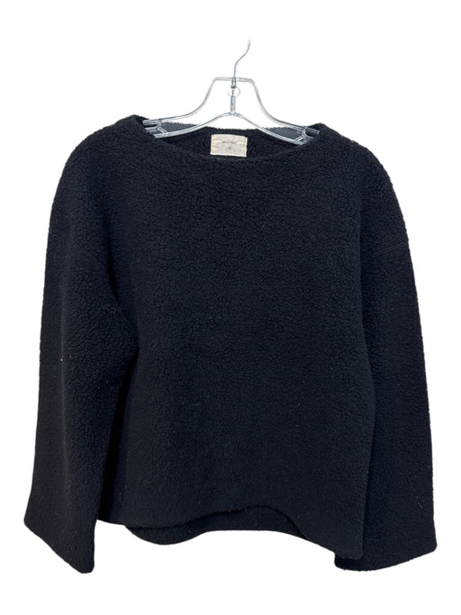Billy Reid Size XS Black Wool Blend Fleece Pullover Sweater Black / XS