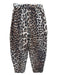 Ganni Size 34 Tan & Charcoal Polyester Jacquard Leopard Print Pockets Pants Tan & Charcoal / 34