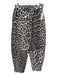 Ganni Size 34 Tan & Charcoal Polyester Jacquard Leopard Print Pockets Pants Tan & Charcoal / 34