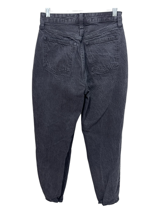 Abercrombie & Fitch Size 2/26 Black Cotton Zip Fly Tapered High Rise Jeans Black / 2/26