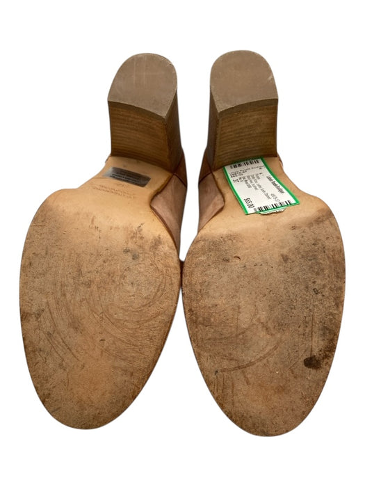 No. 6 Shoe Size 37 Dusty Rose Leather Suede Stacked Block Heel Pumps Dusty Rose / 37