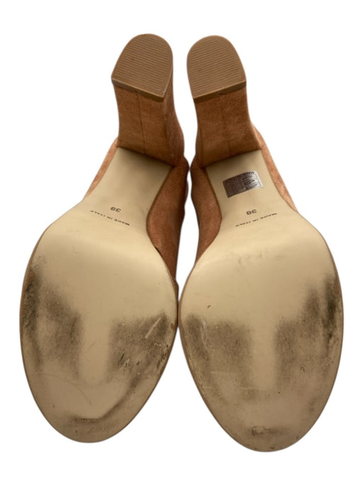 No.6 Shoe Size 38 Blush Pink Leather Suede Block Heel Sling back Sandals Blush Pink / 38