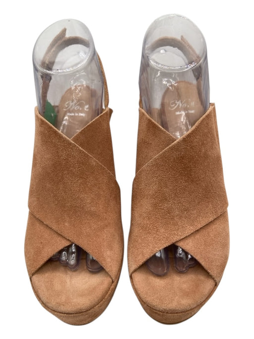 No.6 Shoe Size 38 Blush Pink Leather Suede Block Heel Sling back Sandals Blush Pink / 38