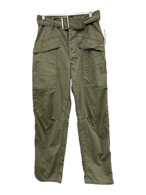 RRL Ralph Lauren Size 28 Light Green Cotton Cargo Tie belt Pants Light Green / 28