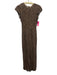 Reformation Size 4 Tan & black Viscose & Rayon Leopard Print Cap Sleeve Jumpsuit Tan & black / 4