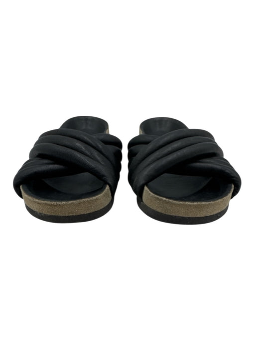 Isabel Marant Etoile Shoe Size Est. 7.5/8 Black Leather Criss Cross Sandals Black / Est. 7.5/8
