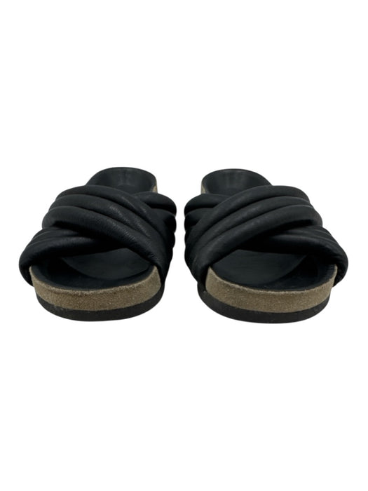 Isabel Marant Etoile Shoe Size Est. 7.5/8 Black Leather Criss Cross Sandals Black / Est. 7.5/8
