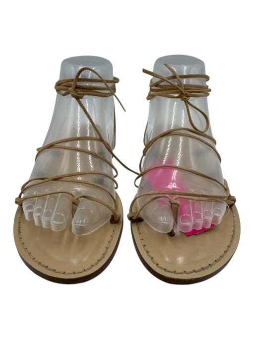 Amanu Shoe Size 7 Beige Leather Strappy Sandals Beige / 7