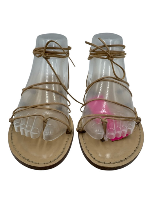 Amanu Shoe Size 7 Beige Leather Strappy Sandals Beige / 7