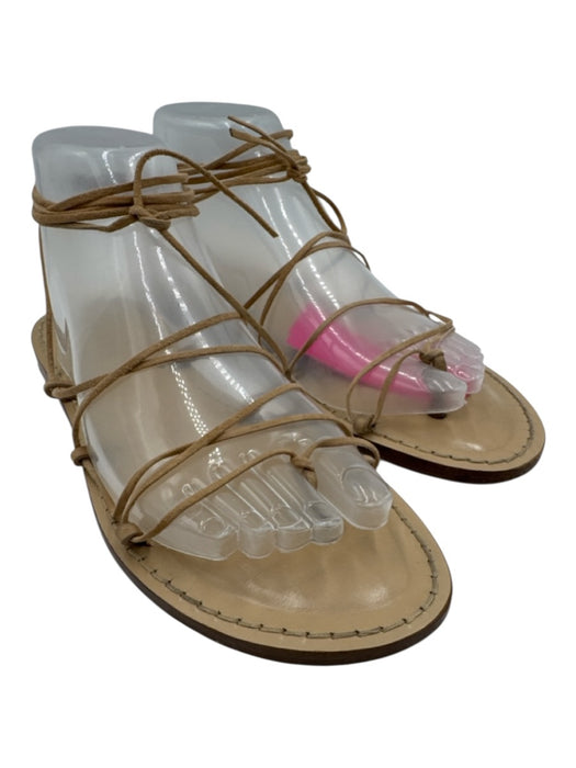 Amanu Shoe Size 7 Beige Leather Strappy Sandals Beige / 7