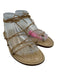 Amanu Shoe Size 7 Beige Leather Strappy Sandals Beige / 7