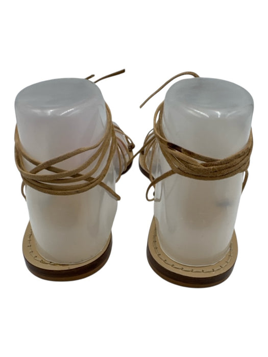 Amanu Shoe Size 7 Beige Leather Strappy Sandals Beige / 7
