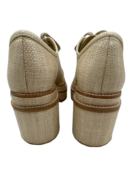 Cult Gaia Shoe Size 38 Beige Textile Lug Sole Platform Shoes Beige / 38