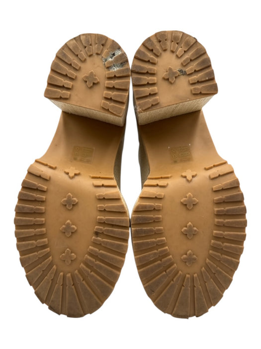 Cult Gaia Shoe Size 38 Beige Textile Lug Sole Platform Shoes Beige / 38