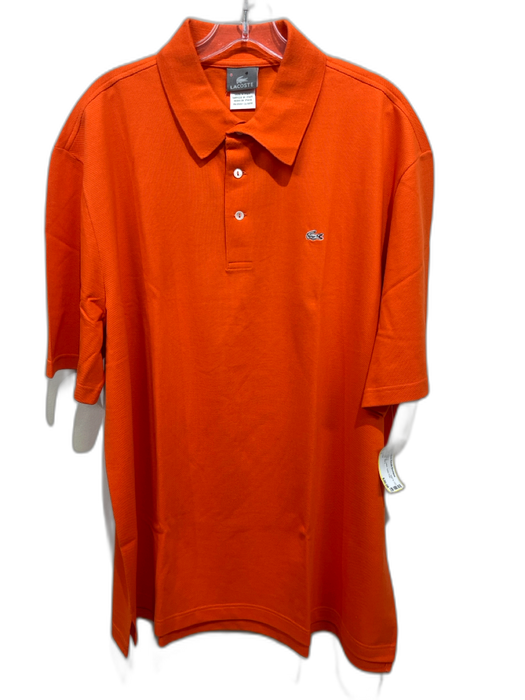 Lacoste NWT Size 8 Orange Cotton Solid Polo Men's Short Sleeve Orange / 8