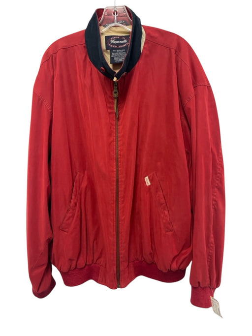 Facconable Size XL Red Synthetic Solid Zip UP Men's Jacket Red / XL